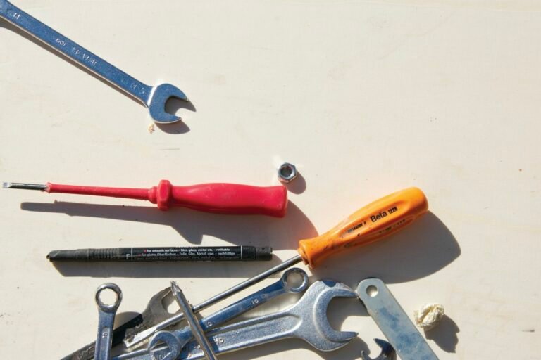 Hand tools illustrating preparation for generator maintenance