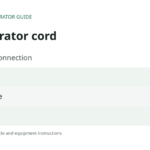 30-amp generator cord: Ends — Connector types; Route — Length + voltage; Load — Cord rating