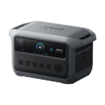 Anker SOLIX C2000 Gen 2 US power station showing its display and front output ports