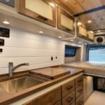 Camper van interior illustrating travel electricity and charging planning