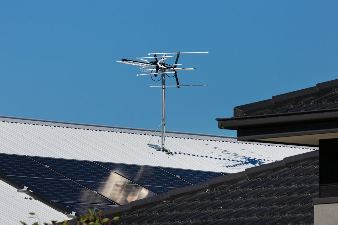 Residential rooftop solar panels showing a home solar power installation