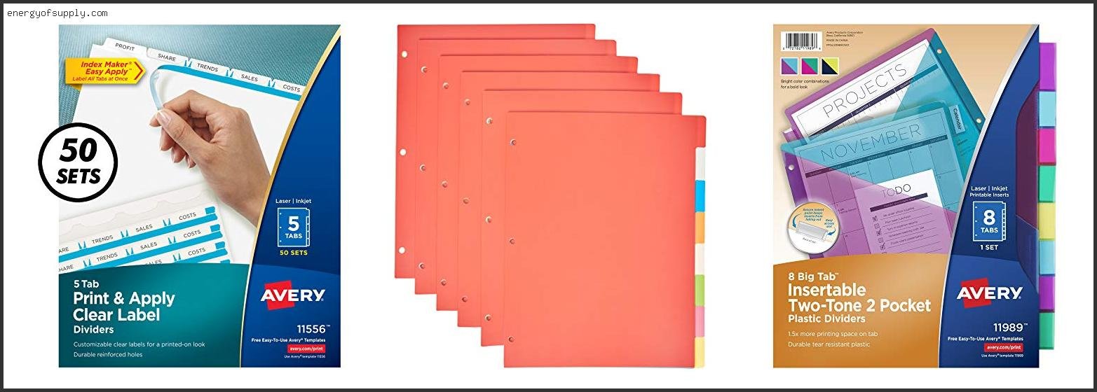 The Best Binder Dividers Of The Year Best Binder Dividers